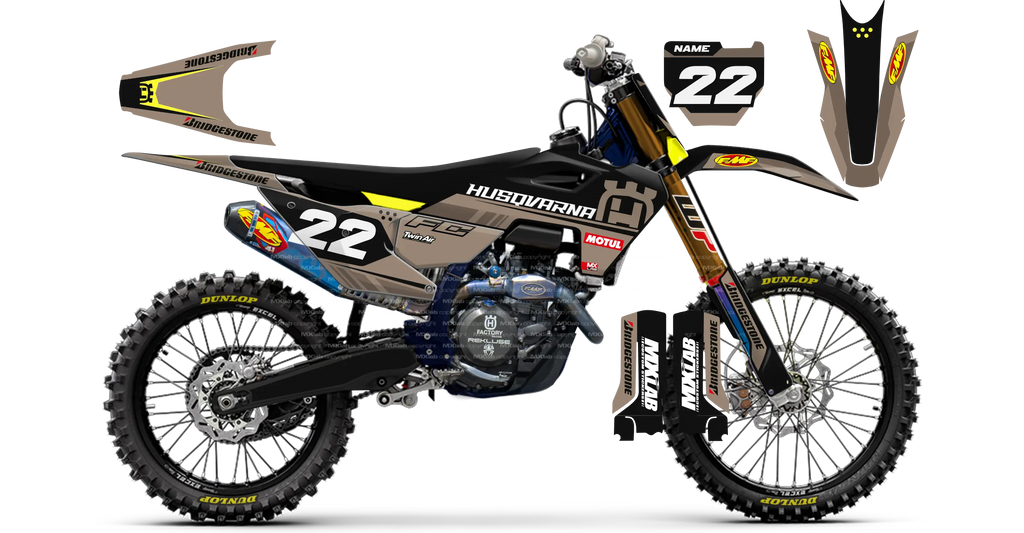 Kit déco Husqvarna LAB2 SAND - Motocross & Enduro personnalisable