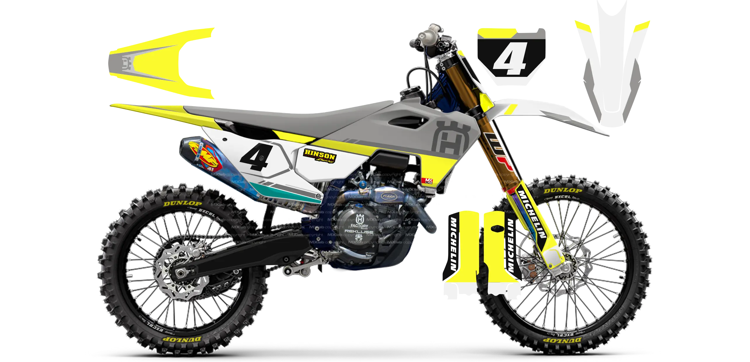 Kit déco Husqvarna LAB4 - Motocross & Enduro personnalisable