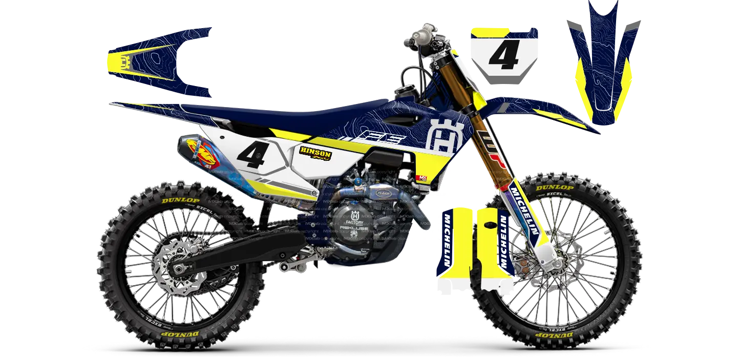Kit déco Husqvarna LAB4 LINE - Motocross & Enduro personnalisable