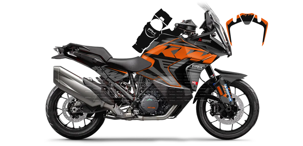 Kit déco KTM 1290 Super Adventure LAB1 BLACK - Trail personnalisable