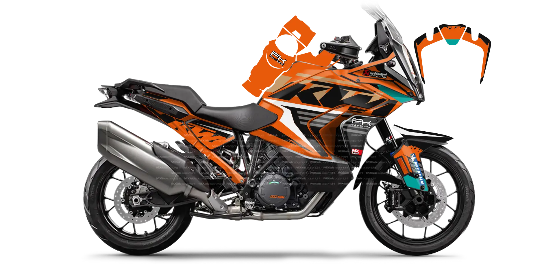 Kit déco KTM 1290 Super Adventure LAB1 - Trail personnalisable