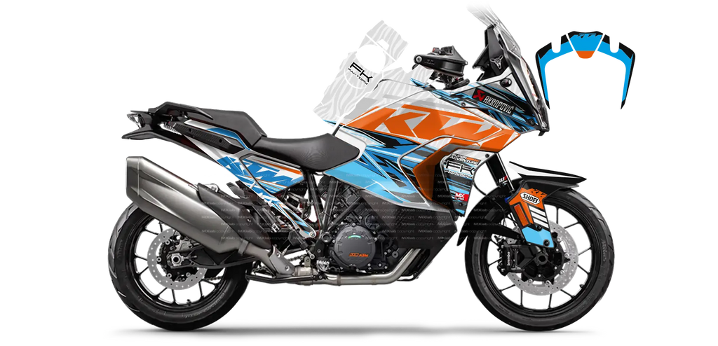 Kit déco KTM 1290 Super Adventure LAB2 BLUE - Trail personnalisable