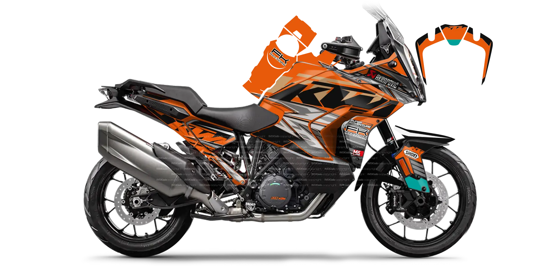Kit déco KTM 1290 Super Adventure LAB2 - Trail personnalisable