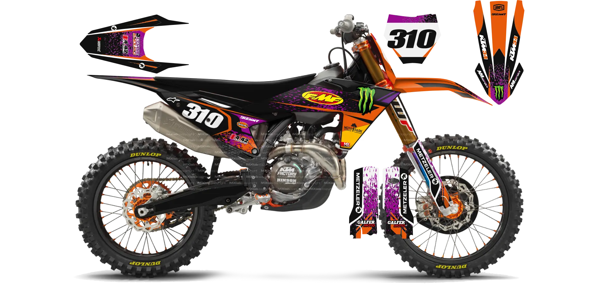 Kit déco KTM - LAB4 BLACK