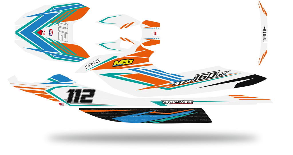 Kit déco Kawasaki STX 160 - LAB1 White Kawasaki