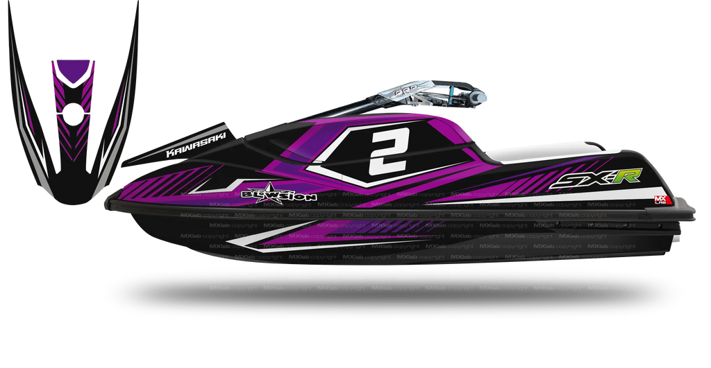 Kit déco Kawasaki SXR 1500 - LAB2 PURPLE Kawasaki