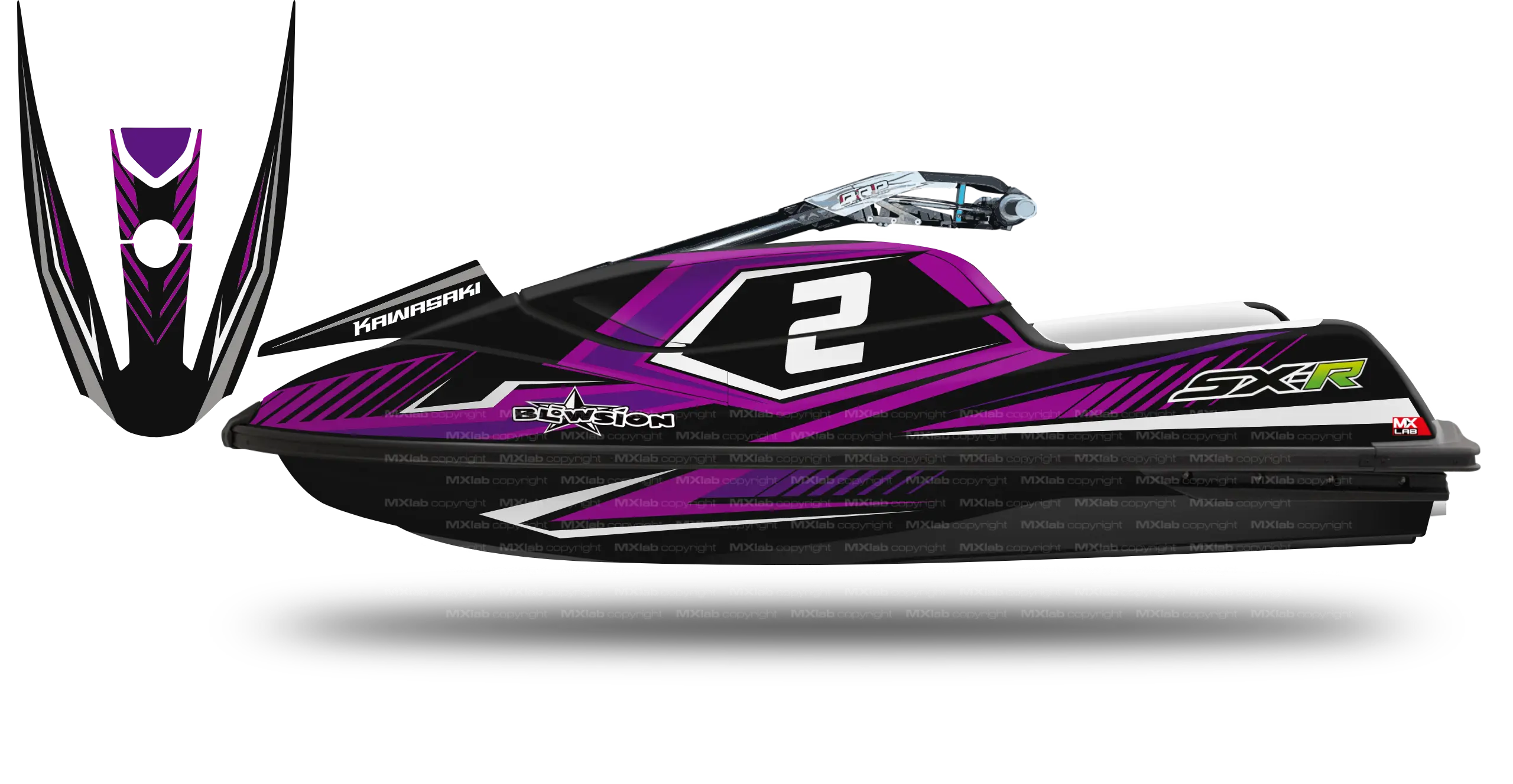 Kit déco Kawasaki SXR 1500 - LAB2 PURPLE Kawasaki