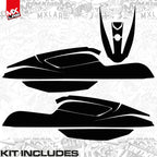 Kit déco Kawasaki SXR 1500 LAB6 à plat, toutes les pièces incluses dans la commande