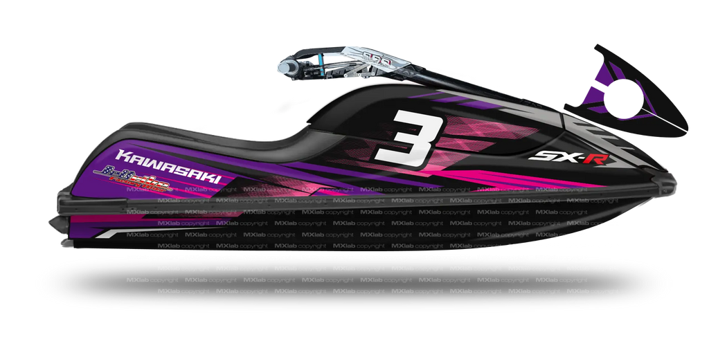 Kit déco Kawasaki SXR 800 - LAB3 PURPLE Kawasaki