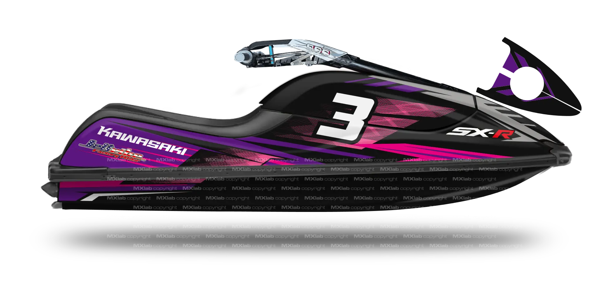 Kit déco Kawasaki SXR 800 - LAB3 PURPLE Kawasaki