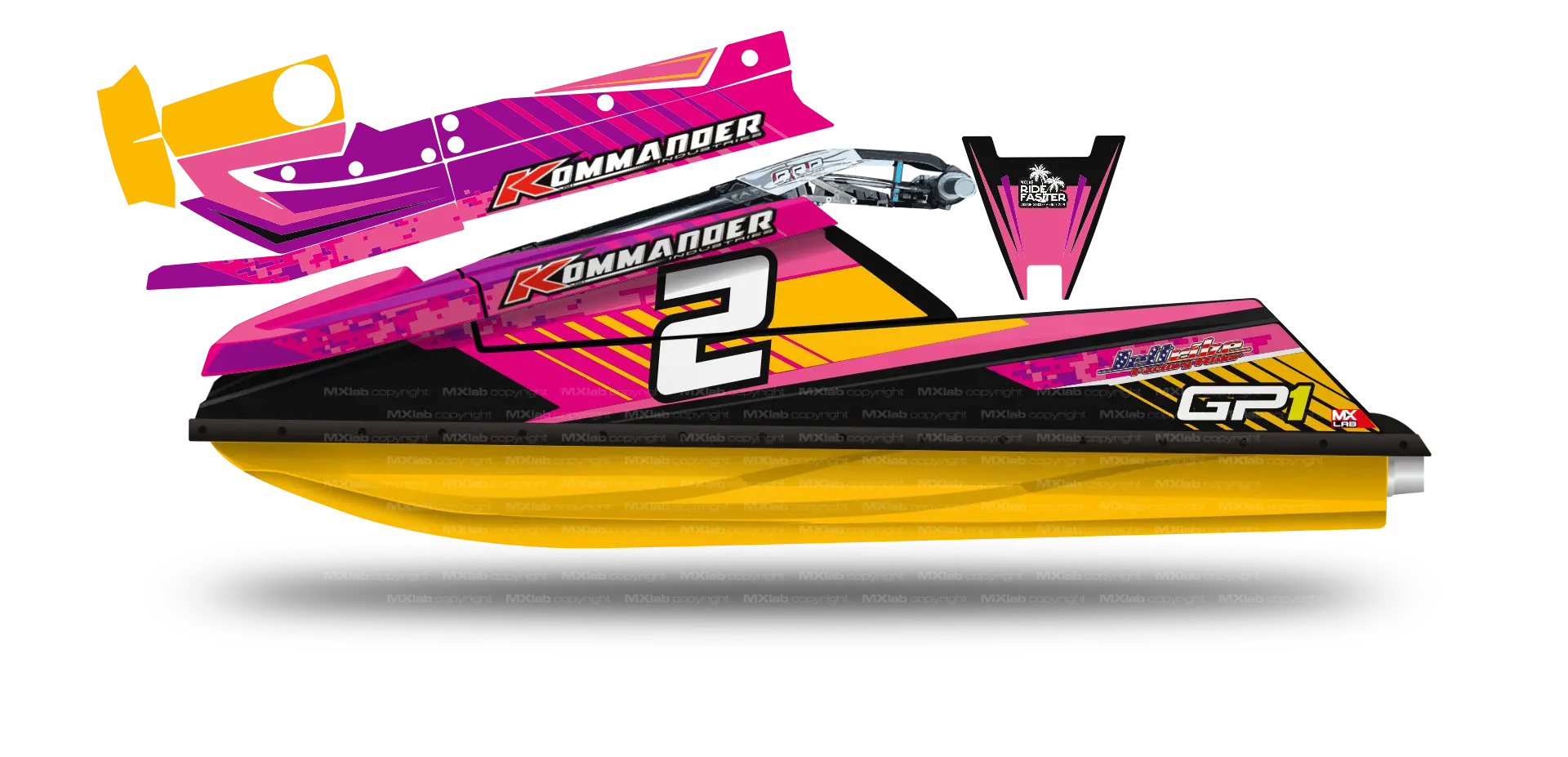 Kit déco Kommander GP1R - LAB2 PINK Kommander