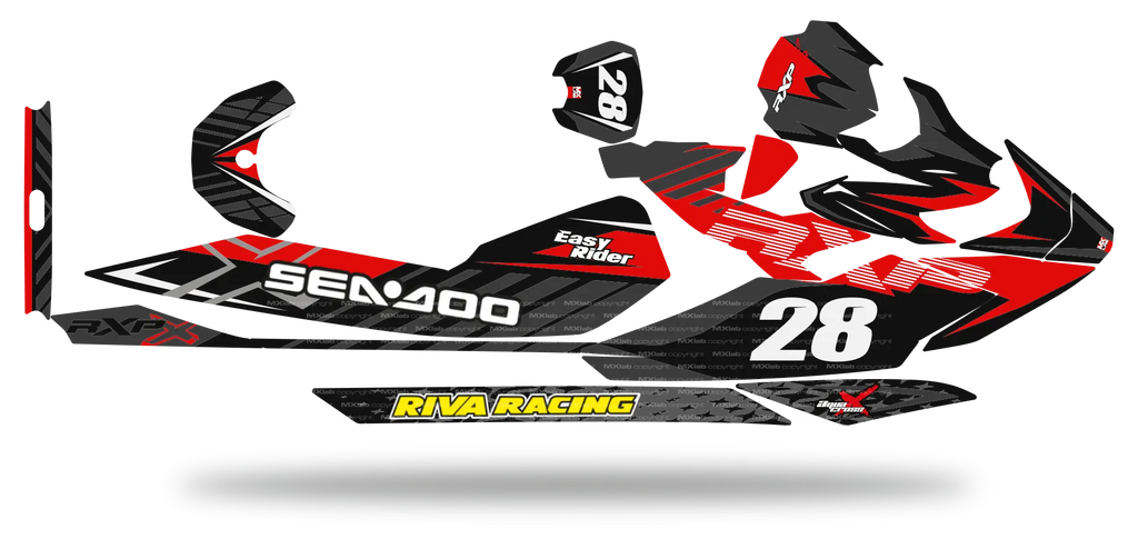Kit déco Sea-Doo RXP-X 325 - LAB1 RED Seadoo