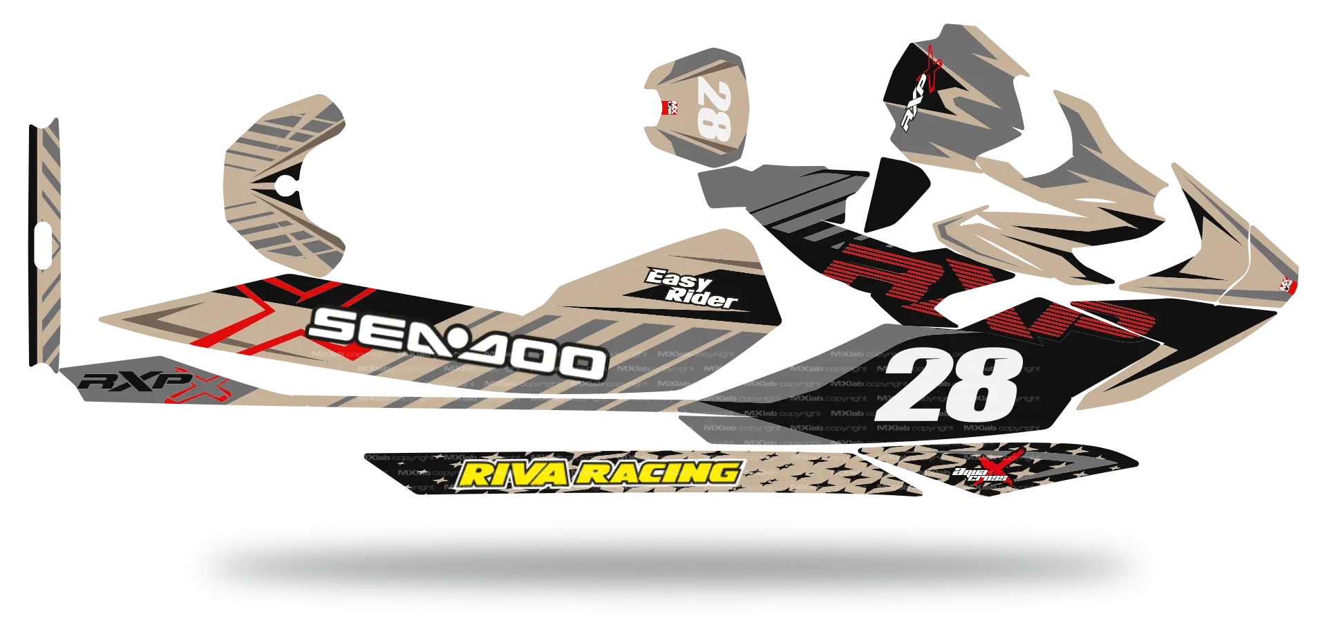 Kit déco Sea-Doo RXP-X 325 - LAB1 SAND Seadoo