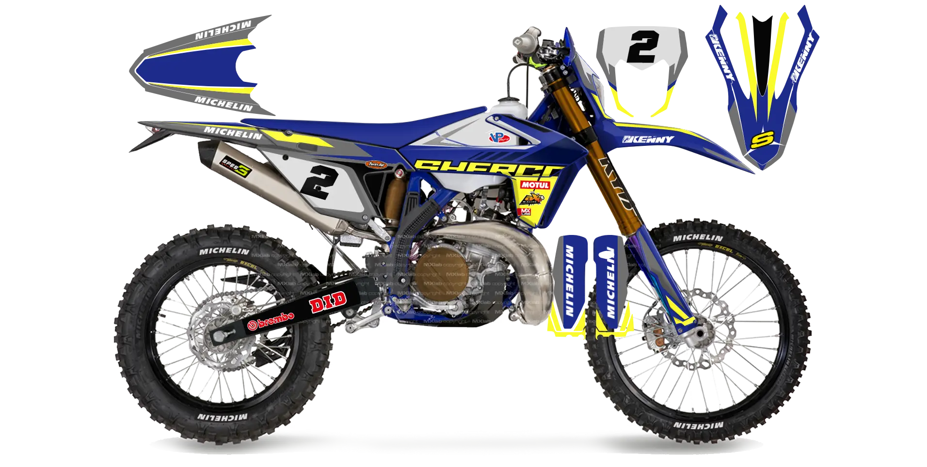 Kit déco Sherco LAB2 - Enduro personnalisable