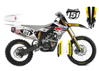 Kit déco Suzuki RMZ FLAME WHITE - Motocross & Enduro personnalisable