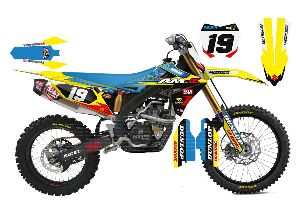 Kit déco Suzuki RMZ LAB1 - Motocross & Enduro personnalisable
