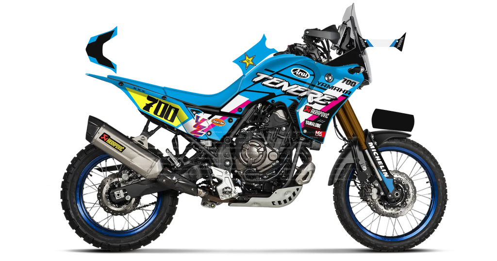 Kit déco Yamaha Ténéré 700 LAB1 BLUE - Trail personnalisable
