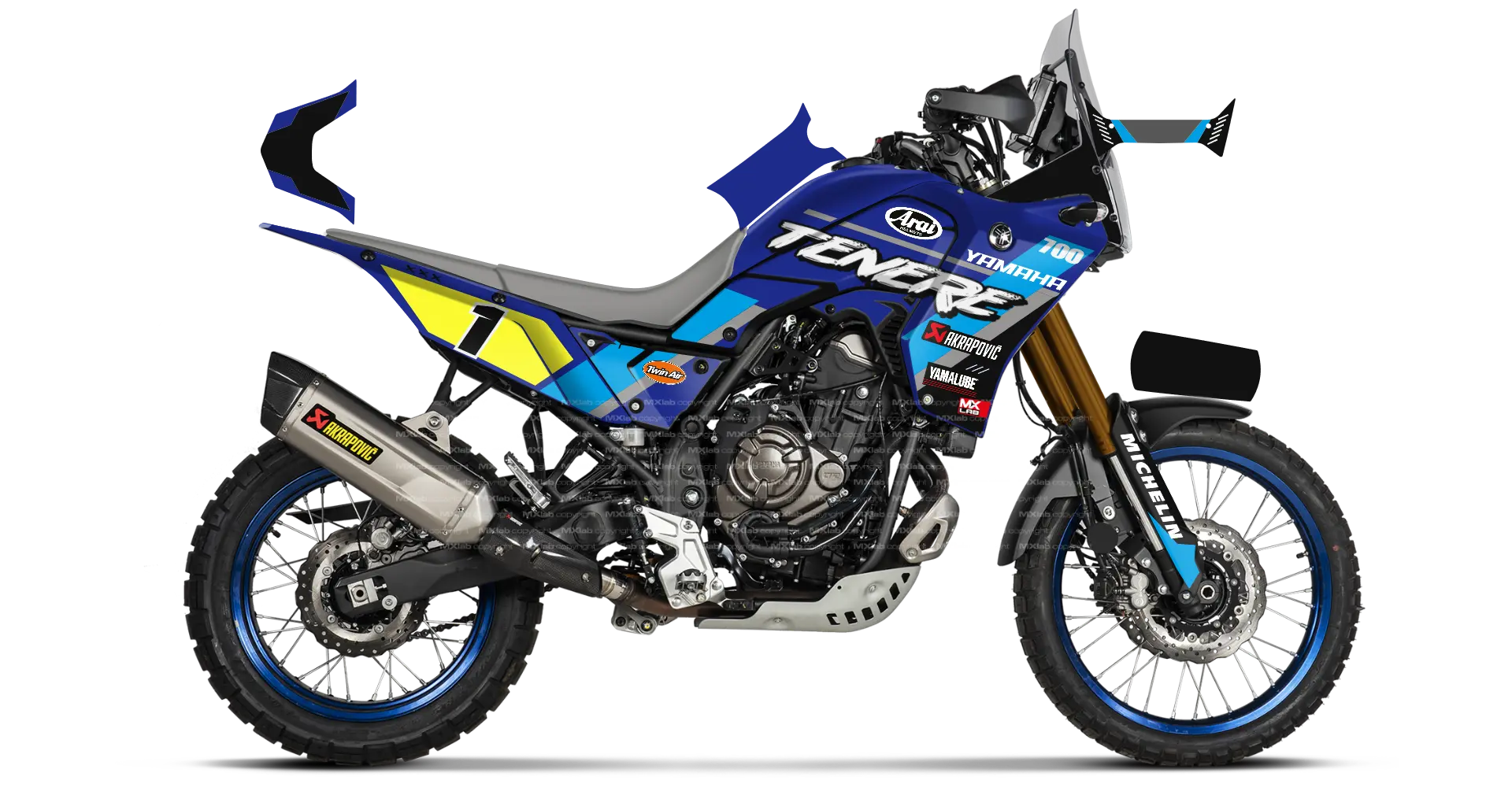 Kit déco Yamaha Ténéré 700 LAB1 - Trail personnalisable