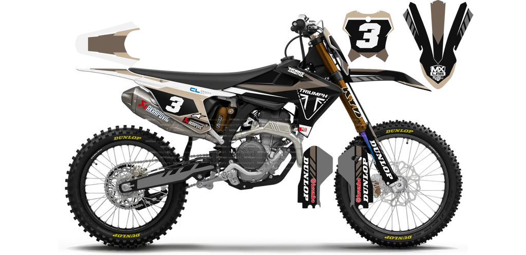 Kit déco Triumph LAB3 SAND - Motocross & Enduro personnalisable
