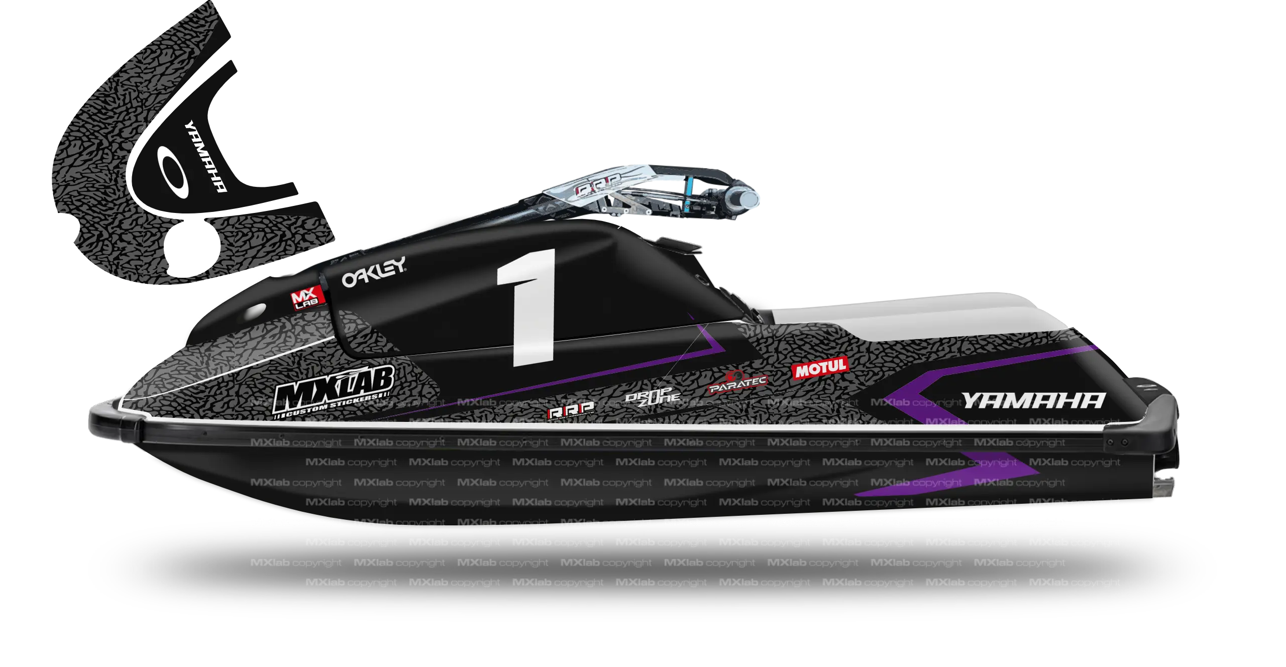Kit déco Yamaha SuperJet 700 - LAB1 GRAY Yamaha
