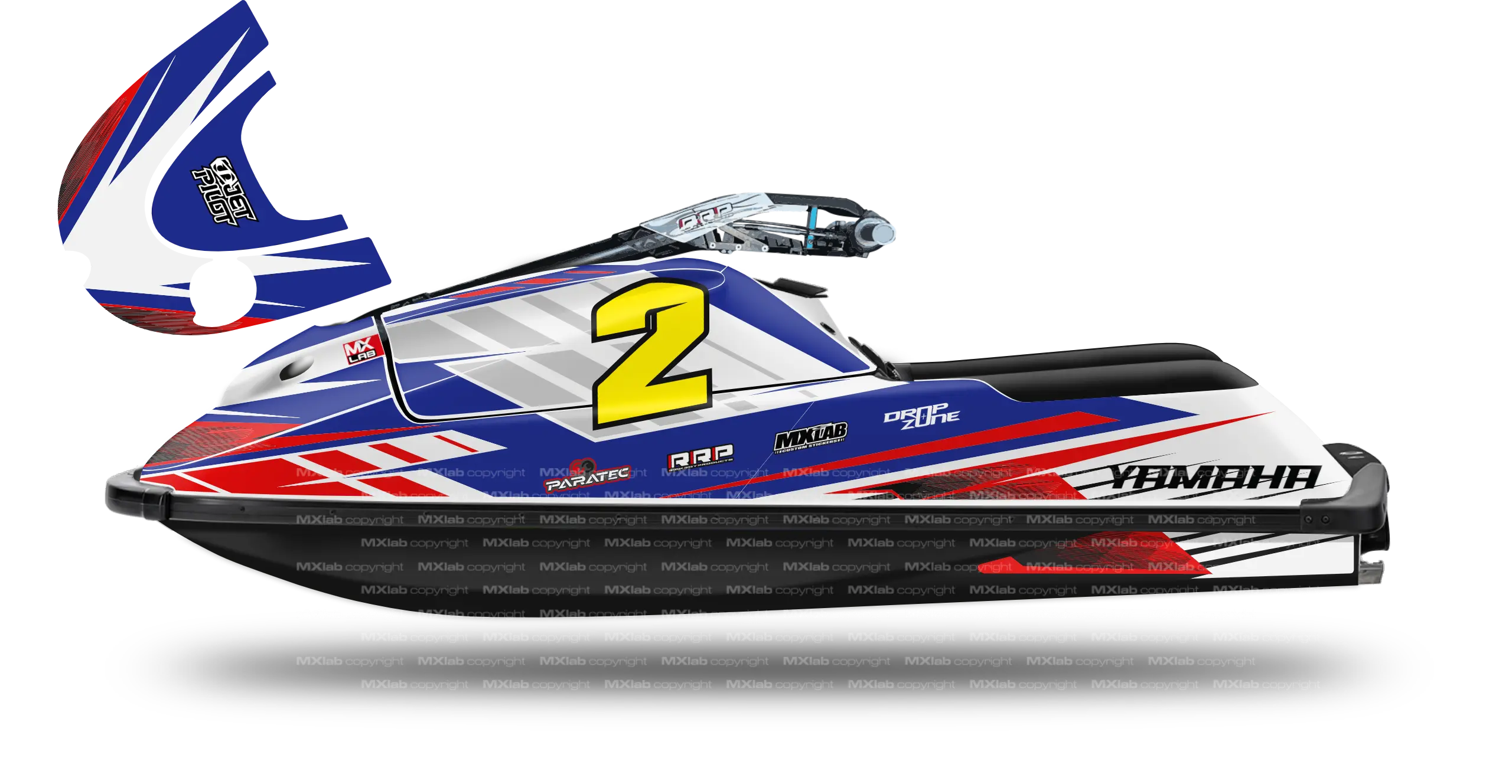 Kit déco Yamaha SuperJet 700 - LAB2 WHITE Yamaha