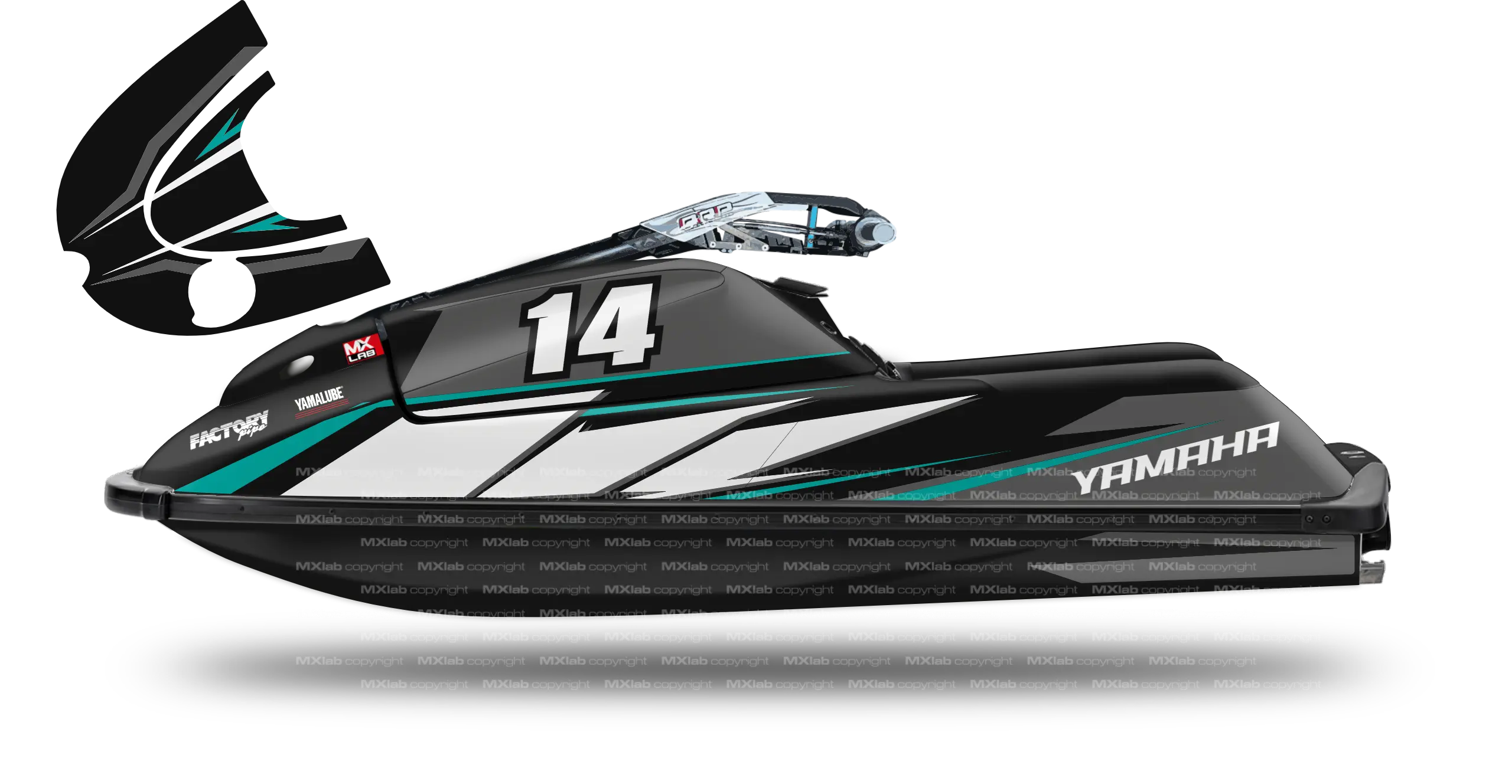 Kit déco Yamaha SuperJet 700 - LAB4 GRAY Yamaha