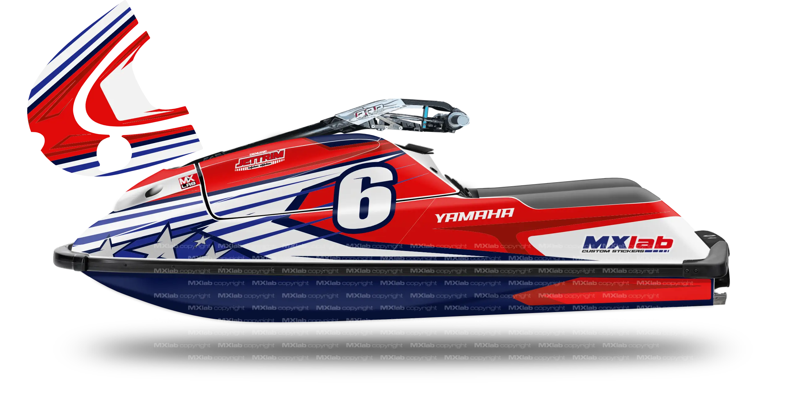 Kit déco Yamaha SuperJet 700 - LAB6 RED Yamaha