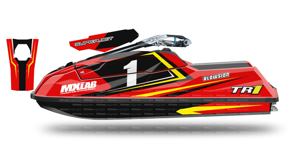 Kit déco Yamaha SuperJet TR1 - LAB1 RED Yamaha