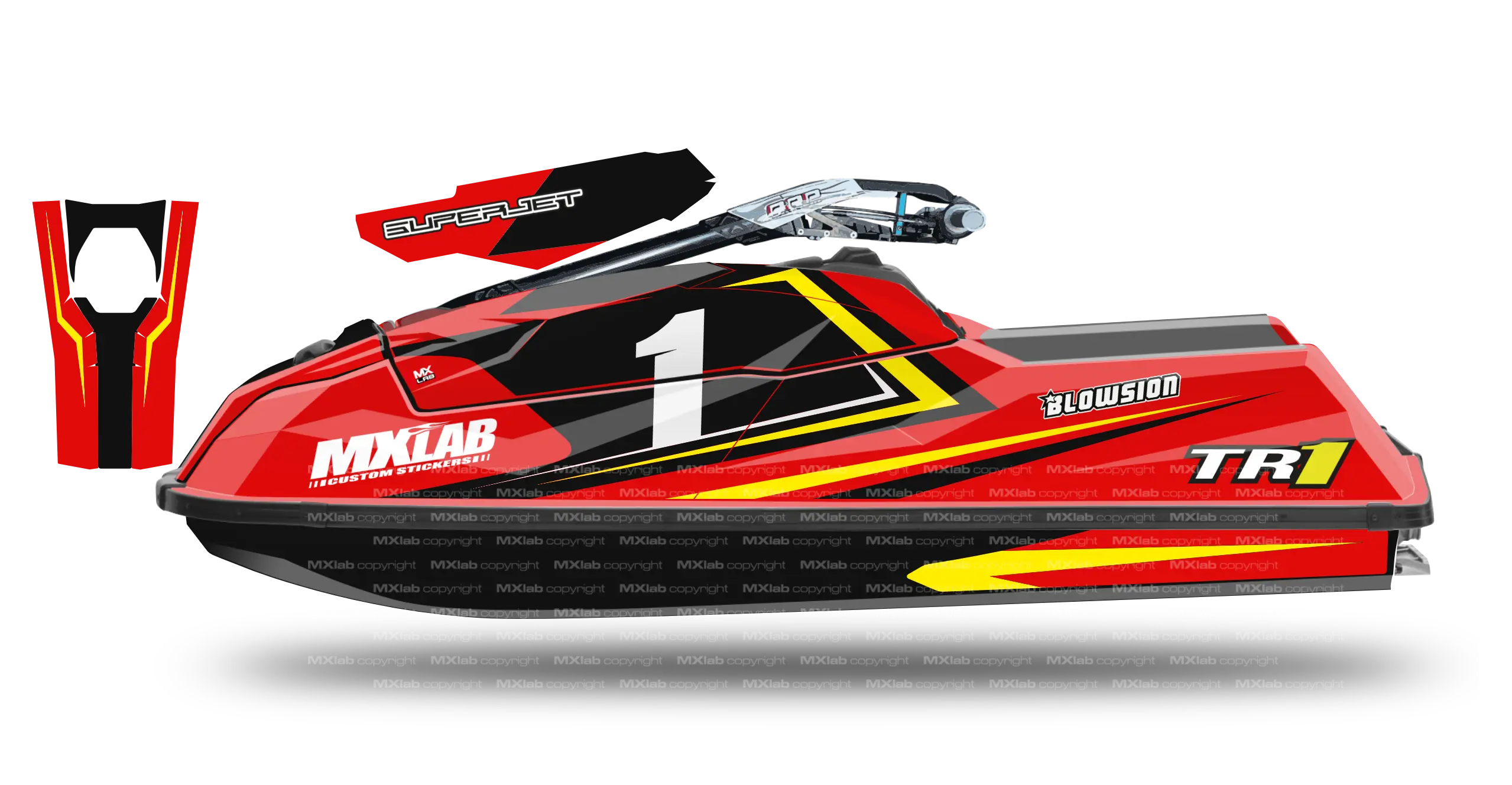 Kit déco Yamaha SuperJet TR1 - LAB1 RED Yamaha
