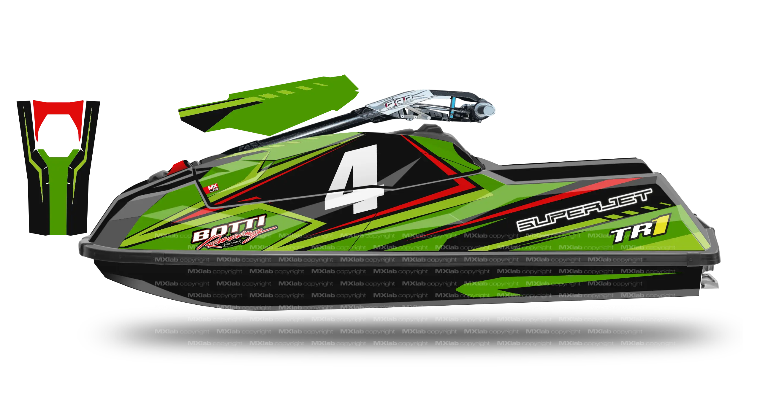 Kit déco Yamaha SuperJet TR1 - LAB4 GREEN Yamaha