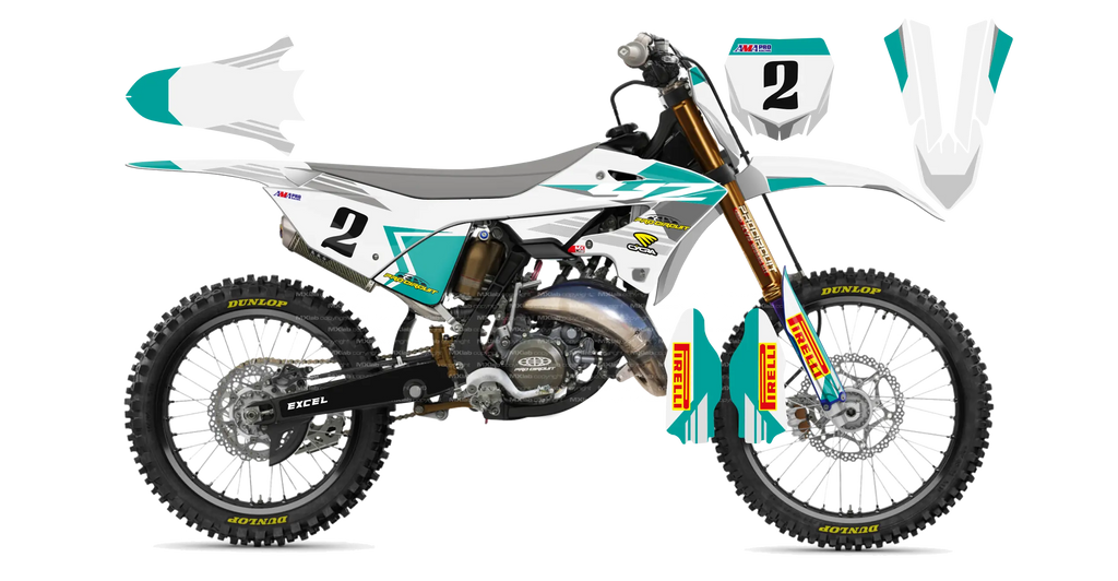 Kit déco Yamaha YZ LAB2 WHITE - Motocross & Enduro personnalisable