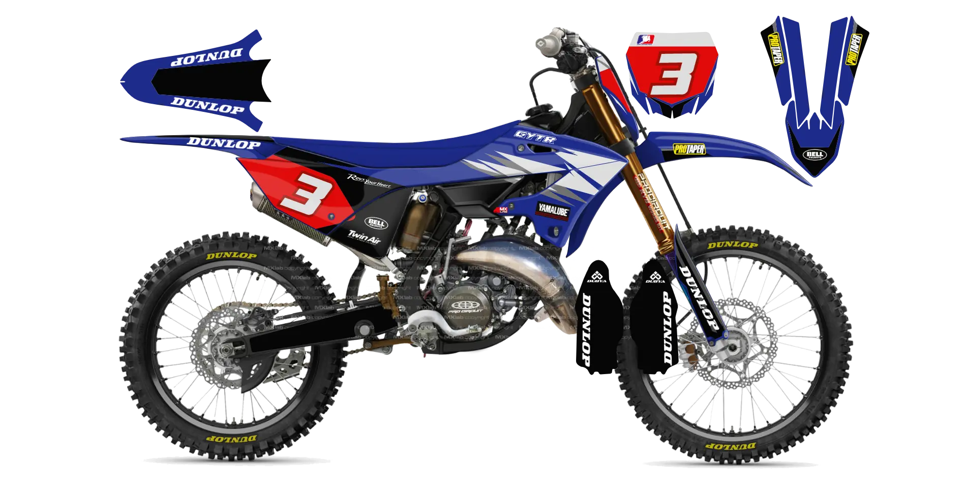Kit déco Yamaha YZ LAB3 - Motocross & Enduro personnalisable