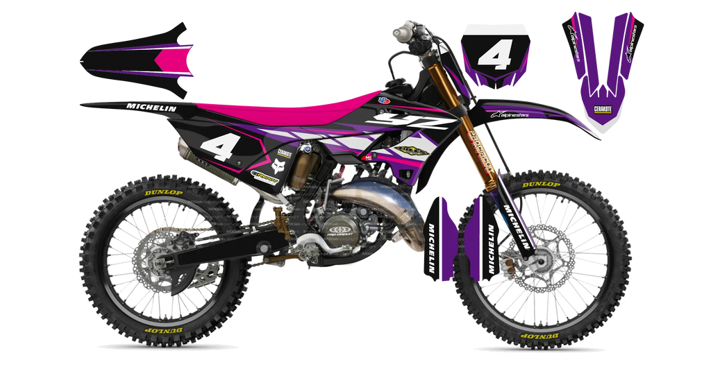 Kit déco Yamaha YZ LAB4 PINK - Motocross & Enduro personnalisable