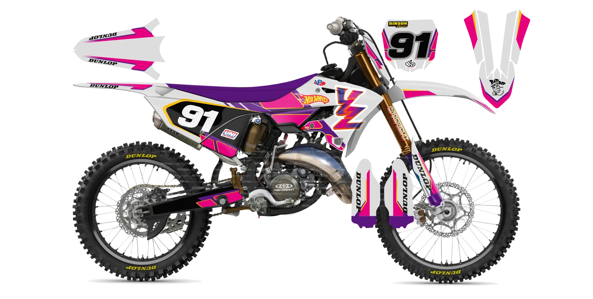 Kit déco Yamaha YZ Retro - Motocross & Enduro personnalisable