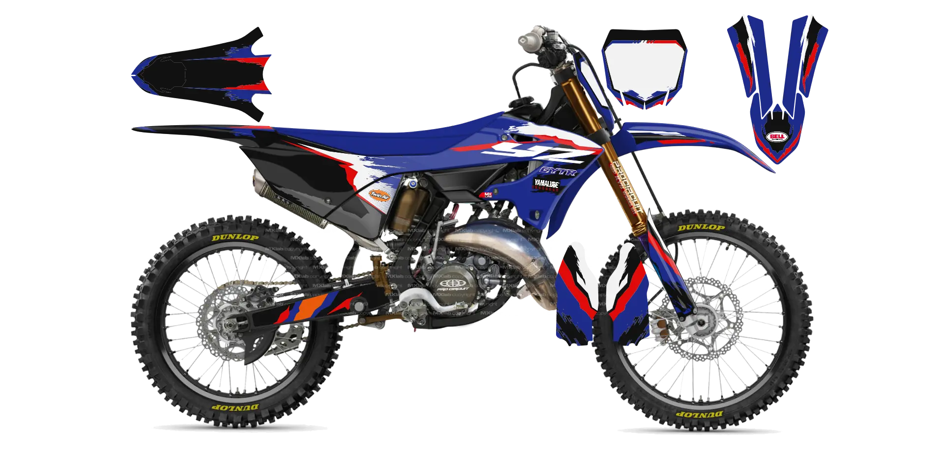 Kit déco Yamaha YZ Vintage 2 - Motocross & Enduro personnalisable