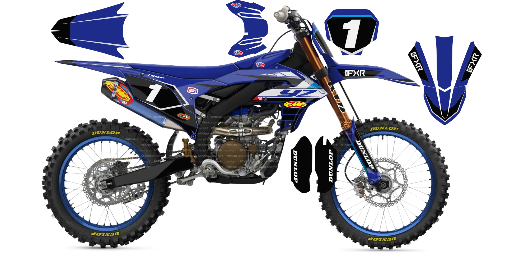 Kit déco Yamaha YZF LAB1 - Motocross & Enduro personnalisable