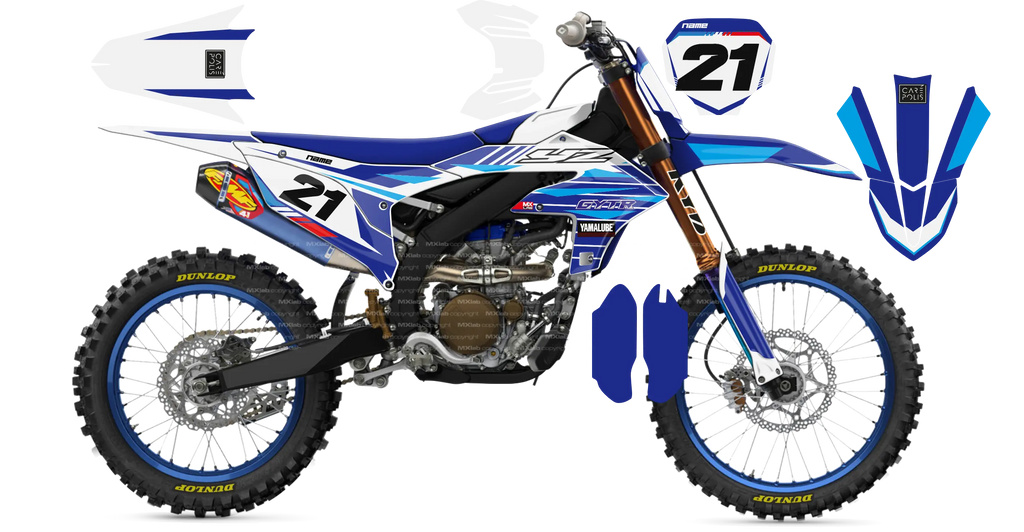 Kit déco Yamaha YZF LAB3 BLUE - Motocross & Enduro personnalisable