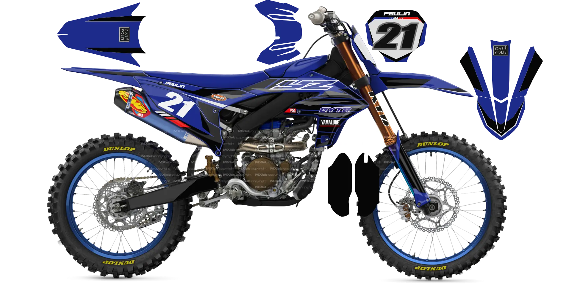Kit déco Yamaha YZF LAB3 - Motocross & Enduro personnalisable
