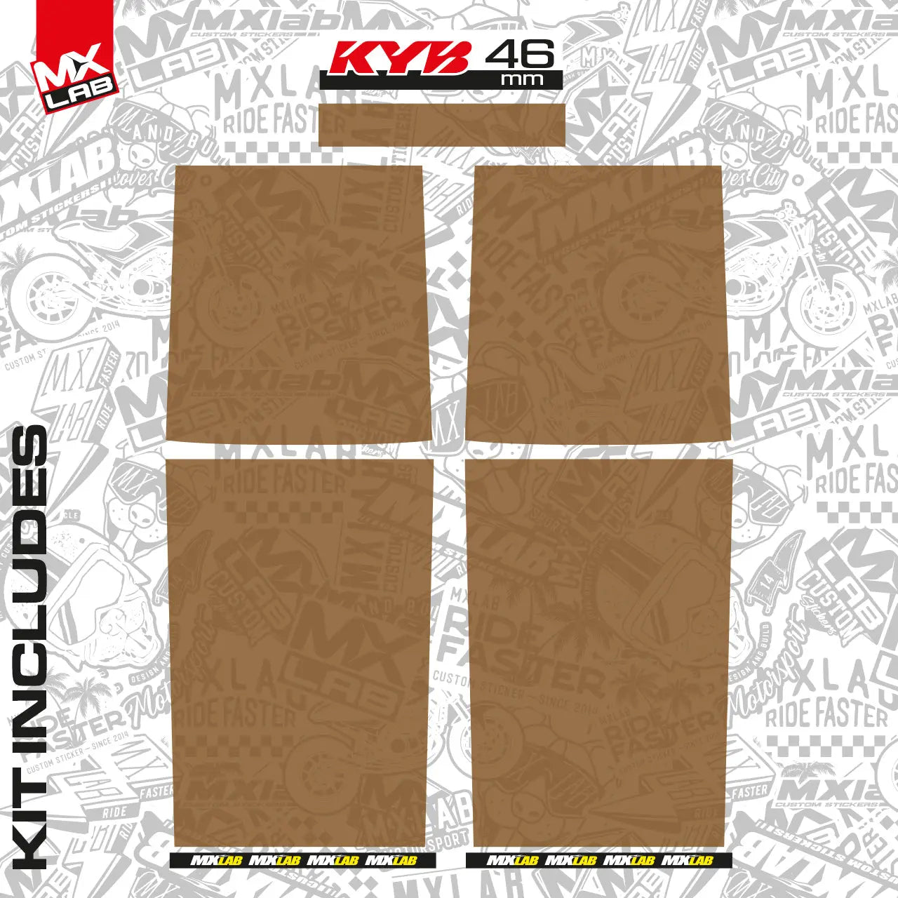 Kit déco fourche KYB - 46mm style Usine