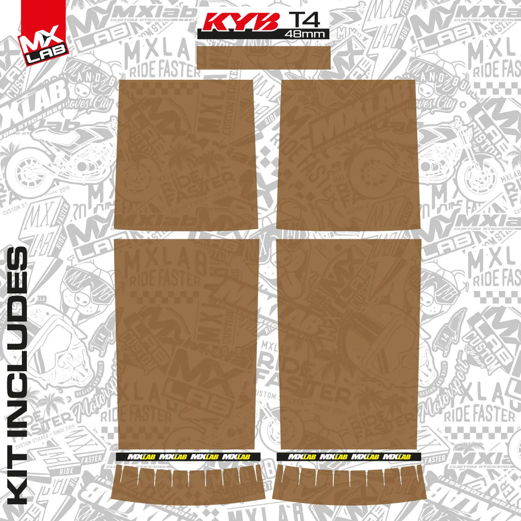 Kit déco fourche KYB - 48mm style Usine