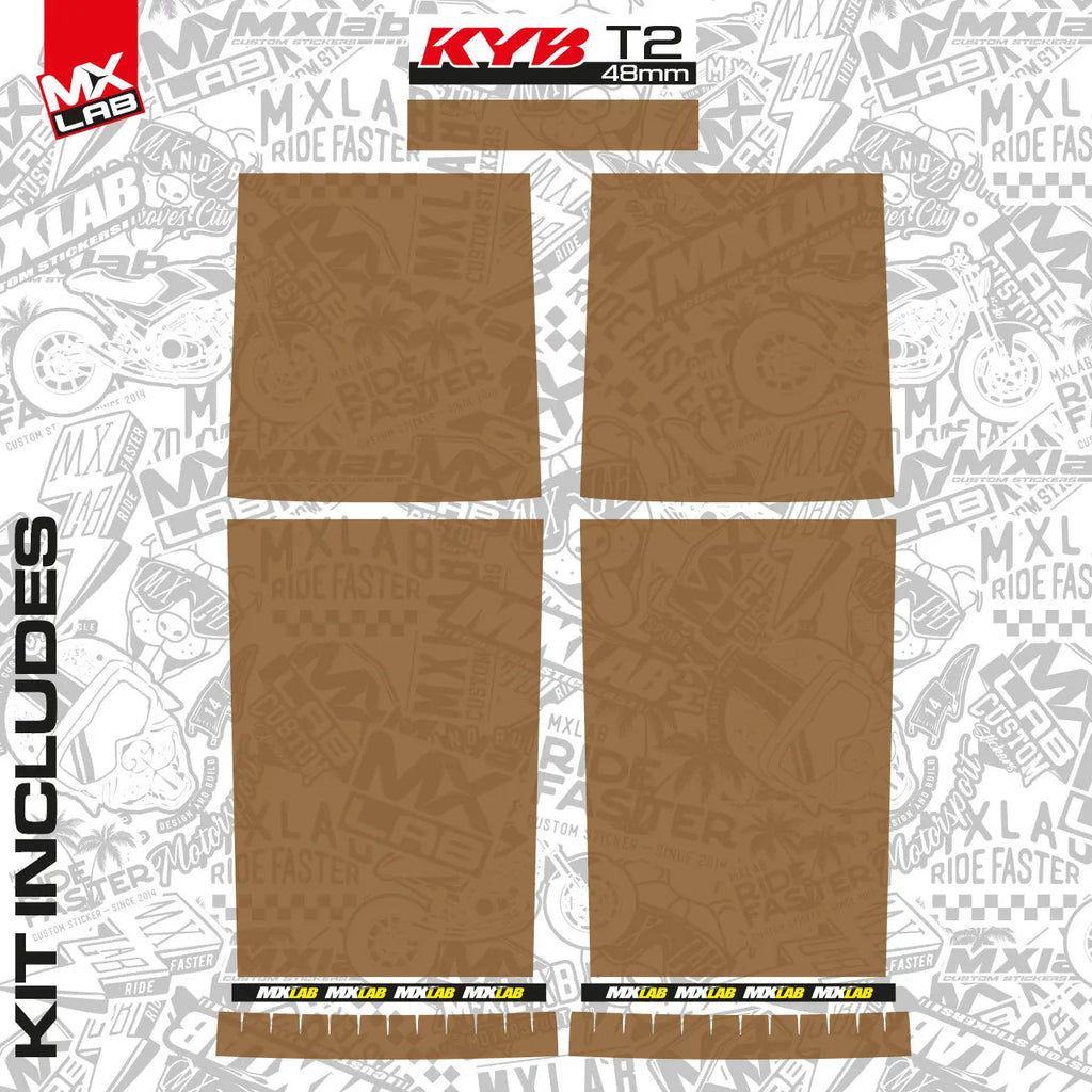 Kit déco fourche KYB - 48mm style Usine