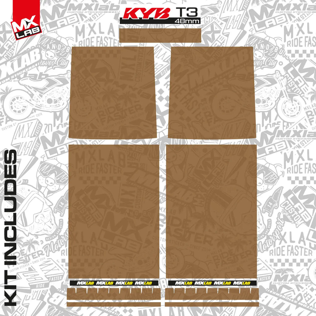 Kit déco fourche KYB - 48mm style Usine