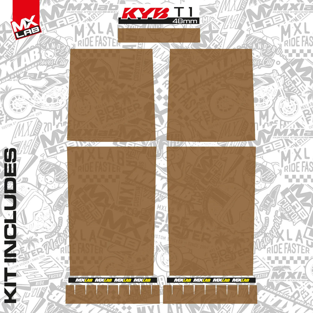 Kit déco fourche KYB - 48mm style Usine