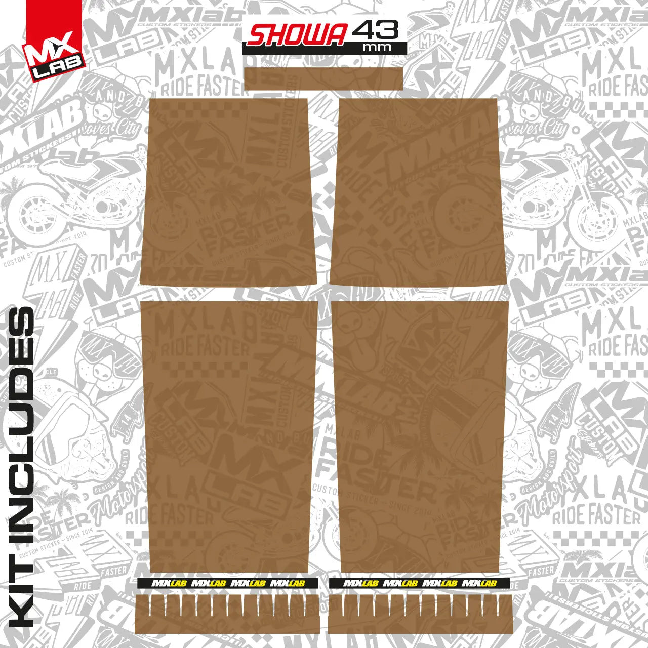 Kit déco fourche SHOWA - 43mm style Usine