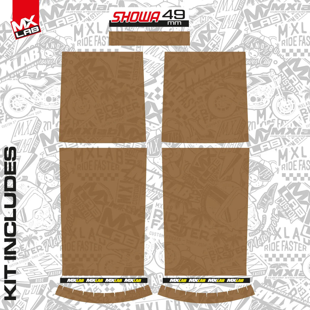 Kit déco fourche SHOWA - 49mm style Usine