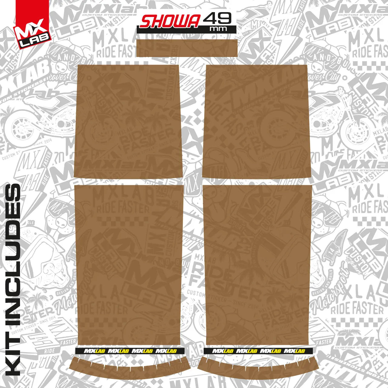 Kit déco fourche SHOWA - 49mm style Usine