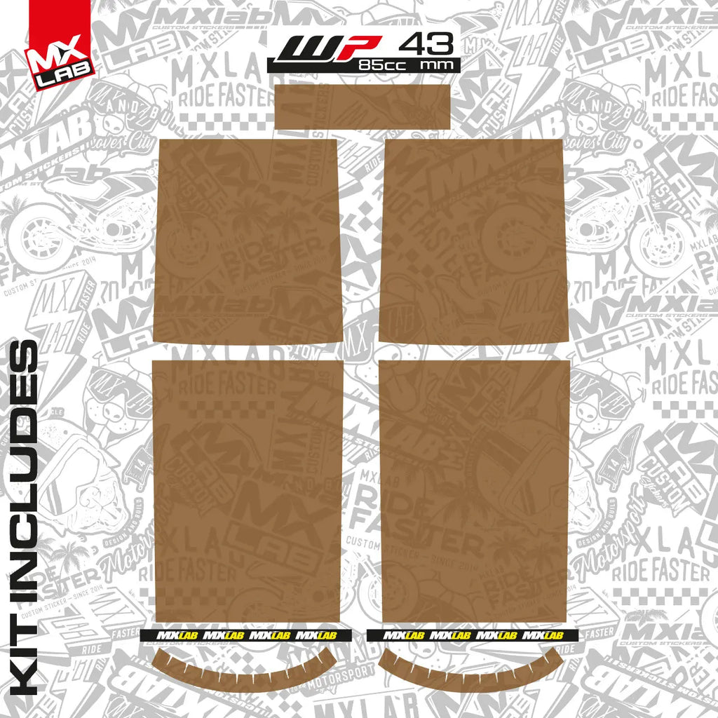 WP Fork Graphic Kit - 43mm (85cc) Factory Style
