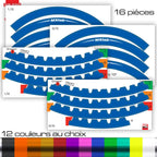 Kit déco jante arrière complète 19pouces D.I.D 36 rayons D.I.D