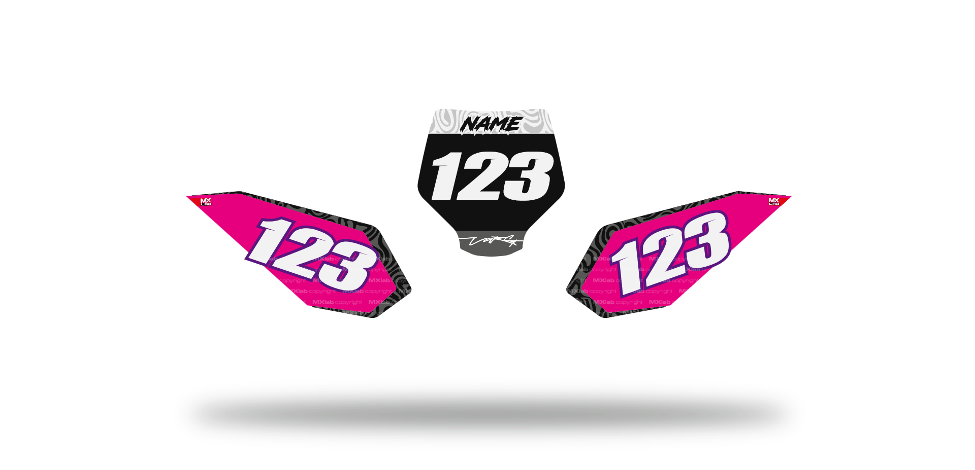 Fonds de plaque Stark VARG LAB1 PINK - Motocross & Enduro personnalisable