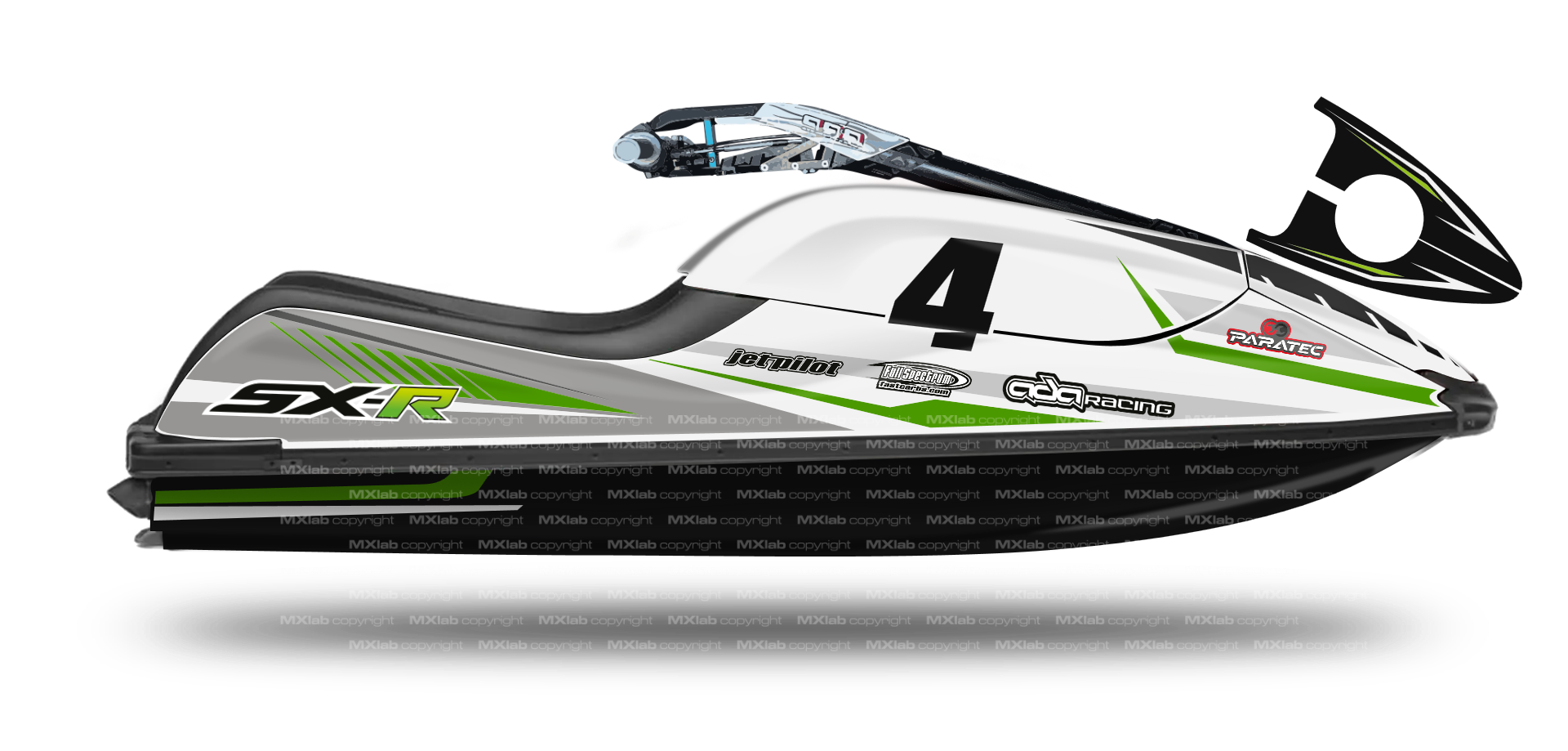 Kawasaki SXR 800 LAB4 white Graphic Kit - 